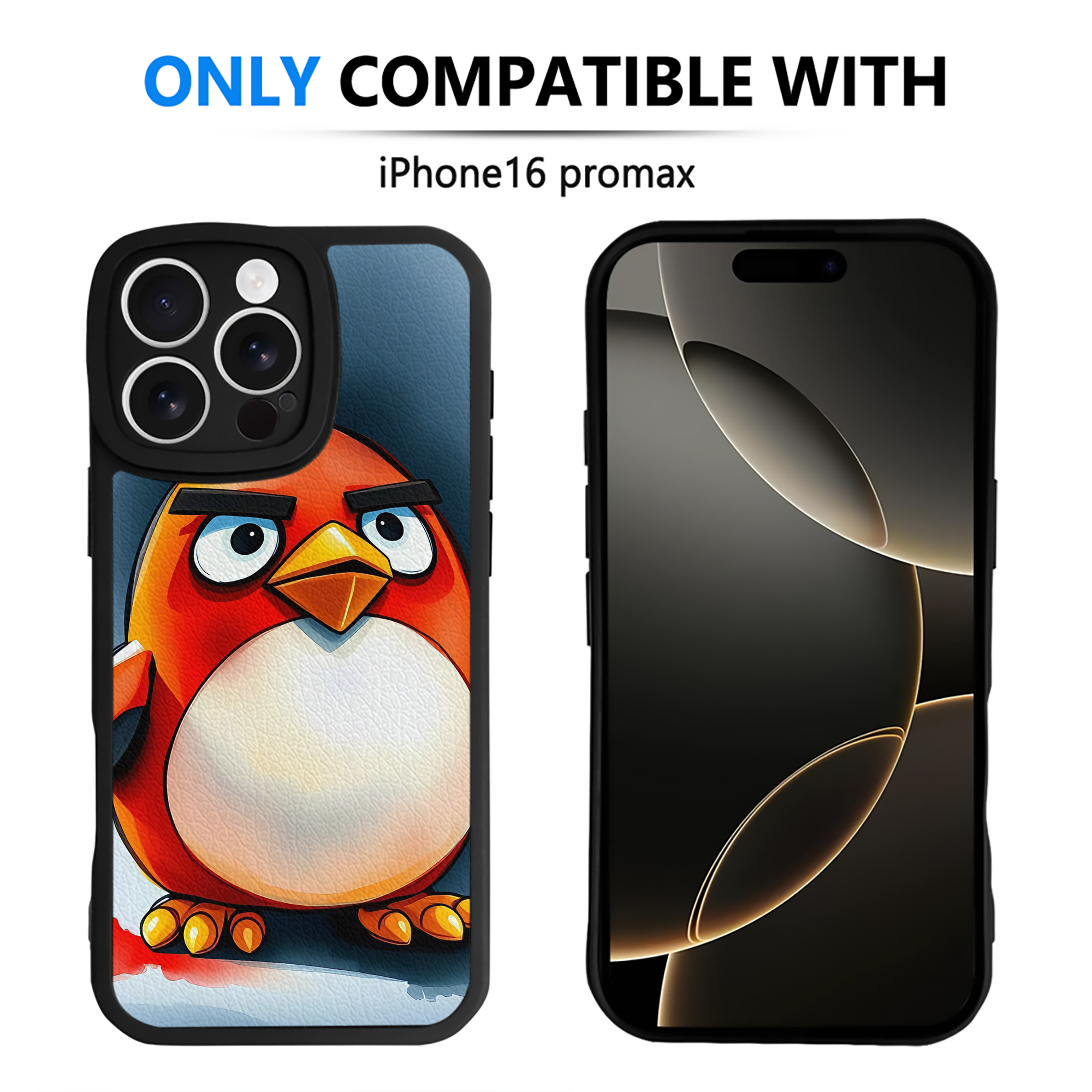 （画像用） Angry Birds アングリーバード 【iPhone 16シリーズ対応】シリコンスマホケース（レザー調） 材質：シリコン